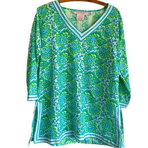 Gretchen Scott Organic Cotton Made In India 3/4 Sleeve Tunic Lightweight Size S